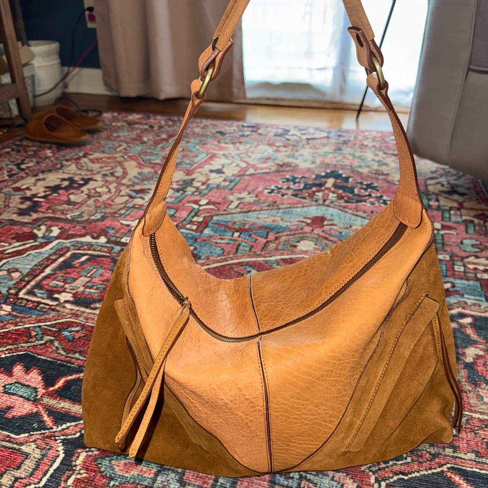 Sundance Leather & Suede Hobo- NWOT